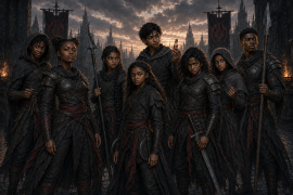 The Red Heirs beneath the black-and-red banner of Ka’Rukan