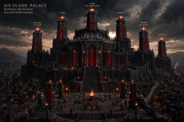 The Six-Flame Palace rising above Khar’Rukan